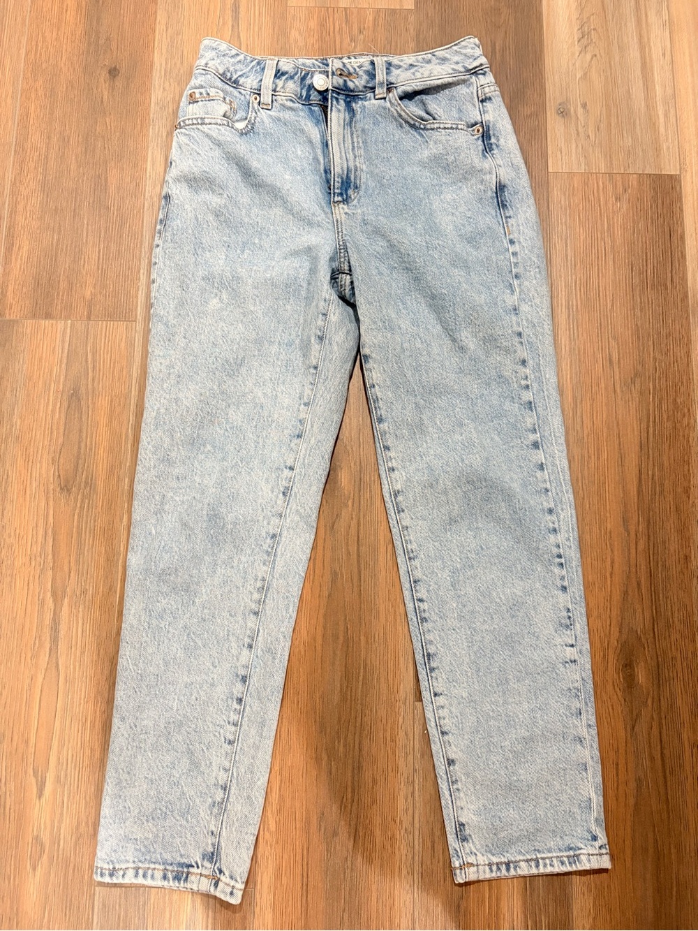 Garage Light Blue High-Rise Straight Jeans